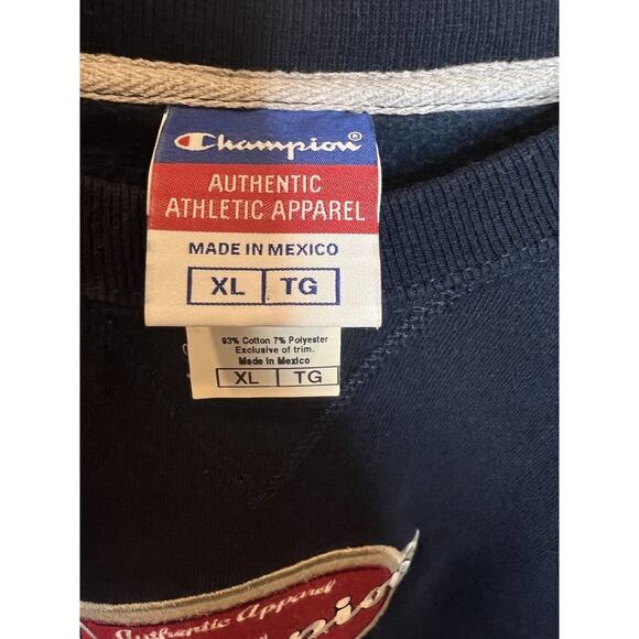 Champion Classics Authentic Apparel Navy Blue Crewneck Sweatshirt - Picture 5 of 8